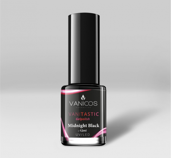 VANICOS Gelpolish Midnight Black 12ml